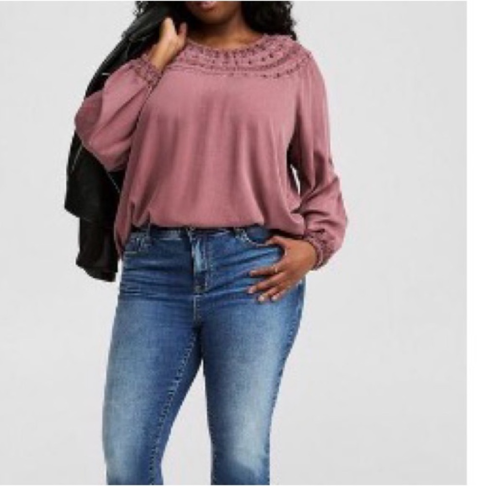 Torrid Dusty Rose Blouse